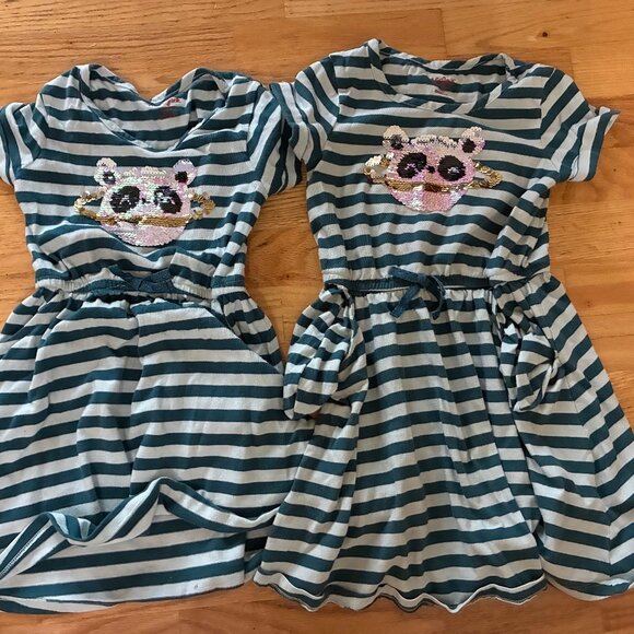 Cat & Jack Other - Matching Cat & Jack Flip Sequin Panda Stripe Dresses